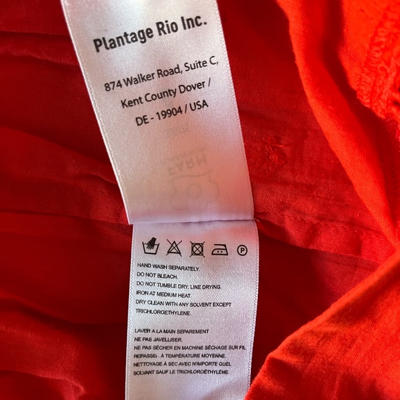 FARM RIO | Tiered Embroidered Cotton-Mousseline Mini Skirt in Red | Size Small - Picture 12 of 12